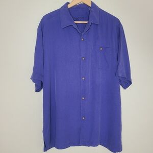 Tommy Bahama Original Fit Silk Burn Cigar Lounge Pin‎ Up Mens Short Sleeve Shirt